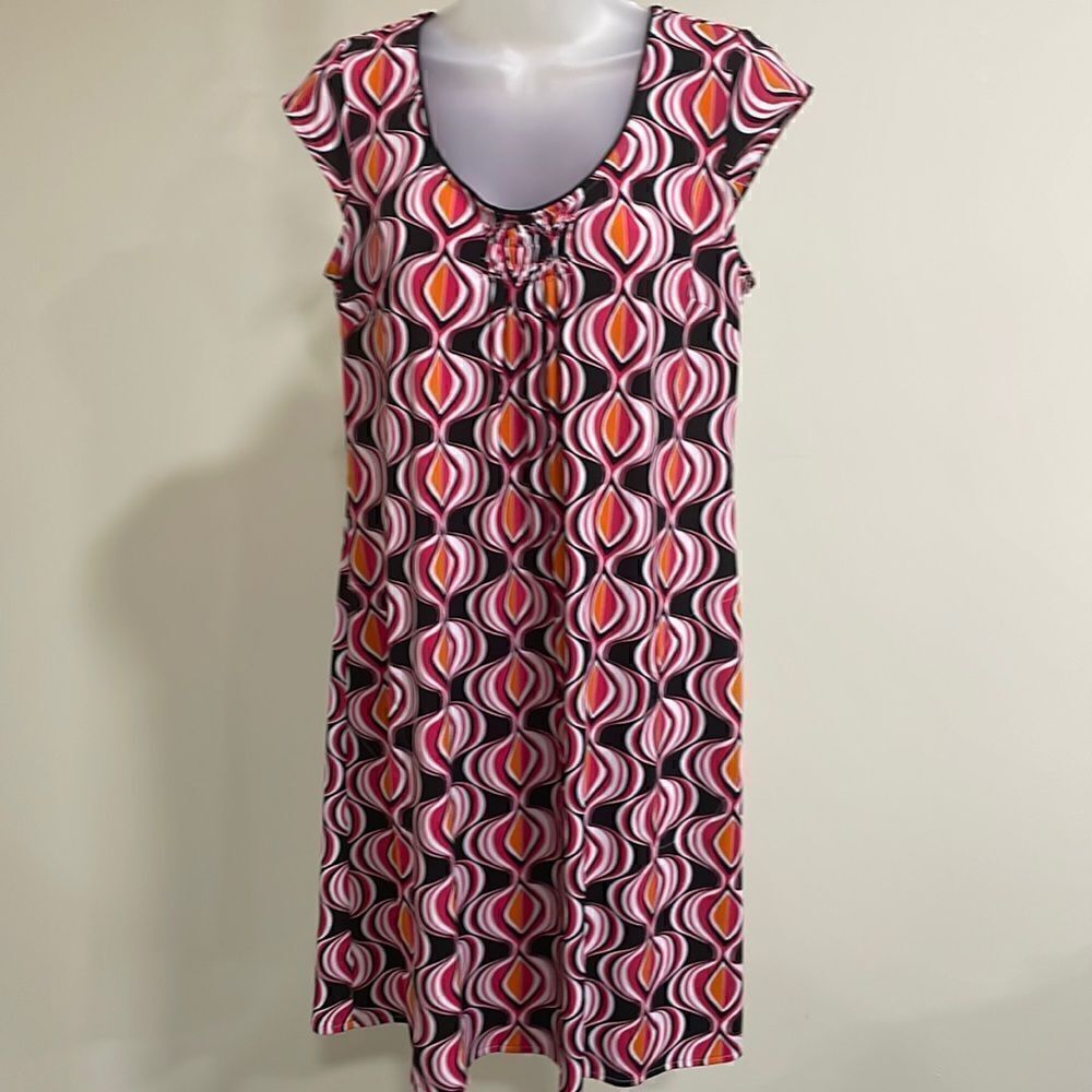 NWOT Chadwick’s abstract dress. Size 12P Large petite